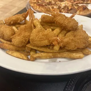 Fried shrimp platter