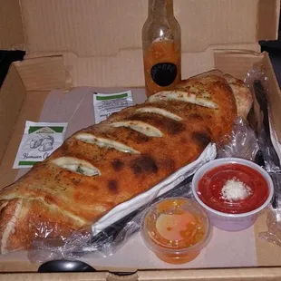 Stromboli w/Habanero Salsa! BOOM!