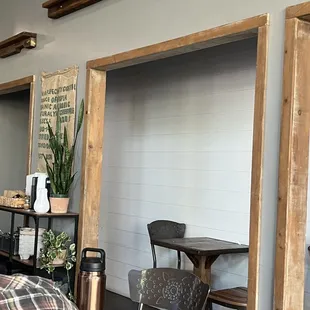 Cozy little seating area inside