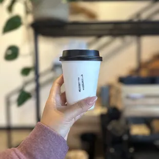 small hot white chocolate latte