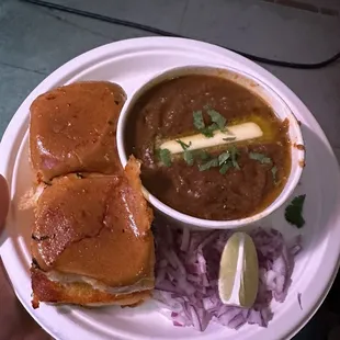 Spicy Amul Cheese Pav Bhaji