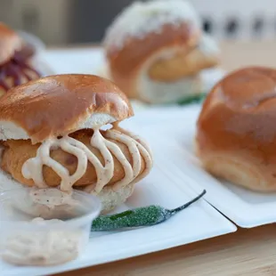 a variety of sandwiches