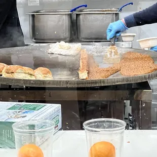 Hot drooling tava paav bhaaji