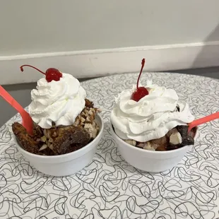 Brookie Dough Sundae and Coconut Dream Sundae
