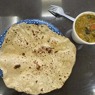 Mixed vegetable curry with chapati