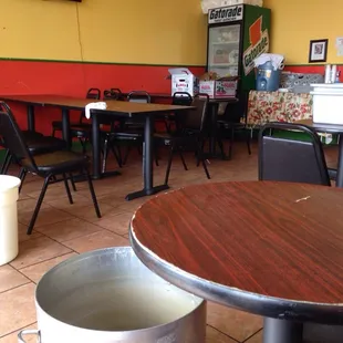 Absolute mess inside during Open hours. Not appetizing at all.