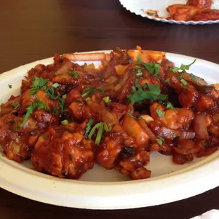 Gobi Manchurian (stir fried cauliflower) is really really good!