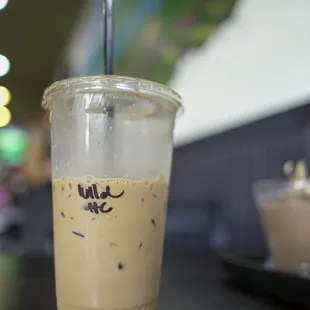 The Legendary wild Coffee level 5  Iced with haupia, 20% heavy cream and salted caramel.