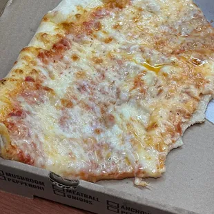 Small Greek salad with their breaded chicken and cheese pizza