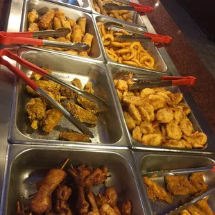 chicken wings and fried chicken, interior
