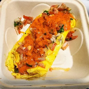 Everything omelet. If you're ever here in the morning, definitely try the omelets! Yum!