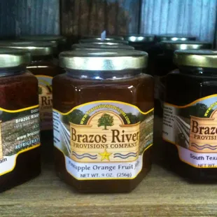 Multitude of jams and canned fruit from Texan suppliers