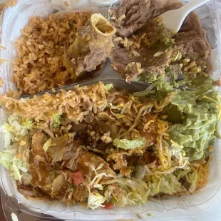 3 rolled taco / enchilada plate $17