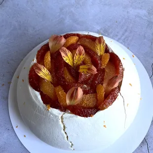 Citrus Basil Pavlova