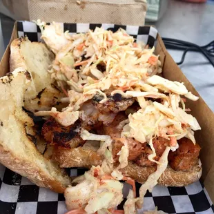 Shrimp and Andouille Sausage Sandwich