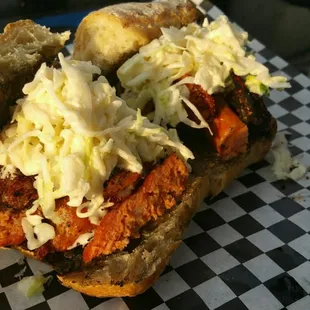 Shrimp and Andouille Sausage Sandwich