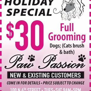 This after holiday special it's for small breeds only!!!!happy holiday.