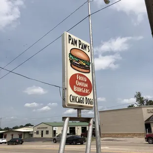 a sign for paw paw's