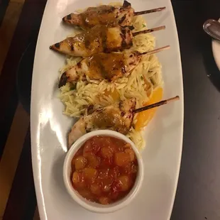 a plate of food on a table