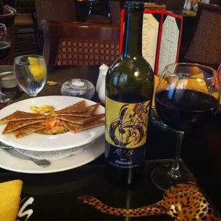 Lobster, artichoke dip and R&amp;B Zin.