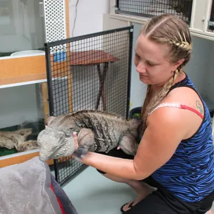 Brittany and Izzy - Brittany is our Reptile Specialist!