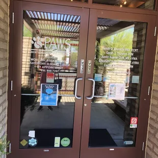 Entrance to Paws Veterinary Center