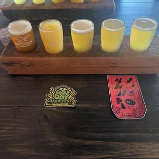 Great Hazy's on this 5 beer flight