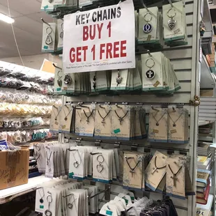 Lots of key chains of all sorts