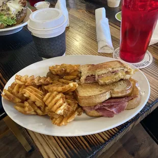 Reuben and Waffle Fries