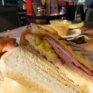 Italian Panini with onions rings