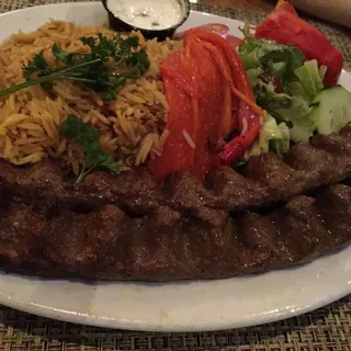 Broiled Ground Beef Kabob (Koobideh)