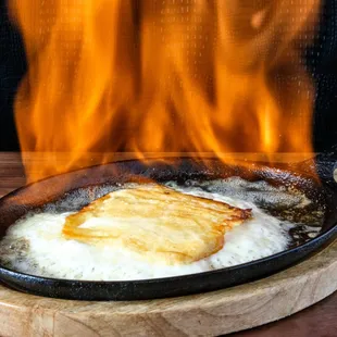 Flaming Saganaki Cheese