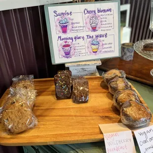 a variety of baked goods