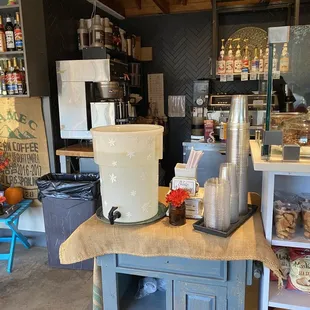 a display of baked goods