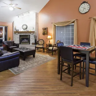 Vaulted Fireplace Lobby
