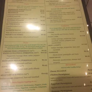 Lunch Menu