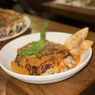 a plate of food on a table