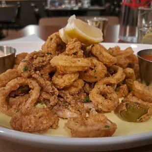 Good size portion of calamari
