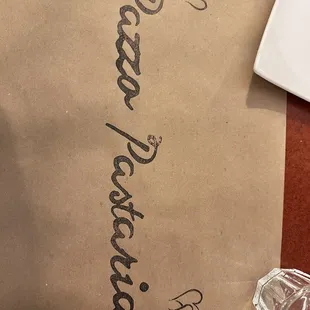 a piece of paper with writing on it