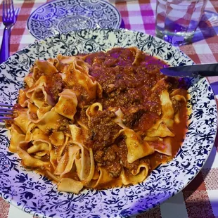 Pazzo pomodoro Pappardelle alla Bolognese