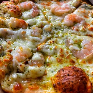 Shrimp Pesto Pizza