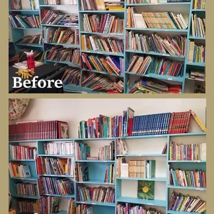 Three of us worked on library room.  It was a lot of fun!  I wish we had had more time!