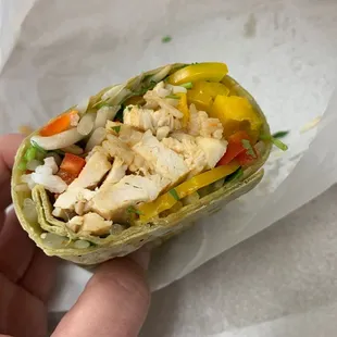 Thai chicken wrap! So good.