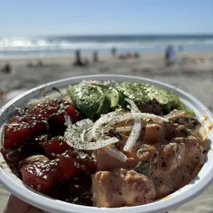 Shoyu and Spicy Ahi Bowl!!!! BOMBBBBB