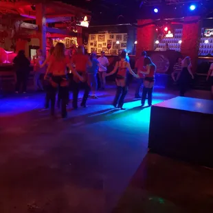 It's early...huge dance floor