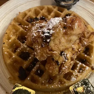 Chicken and Waffles Pizza