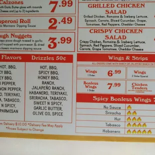 pizza, menu