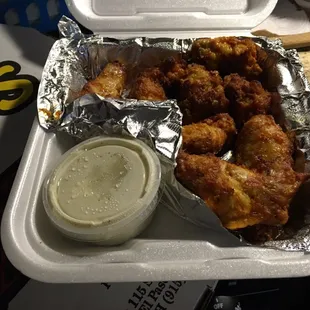Closer look at the wings before they were devoured &amp; gone!