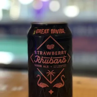 a can of strawberry rhubarb