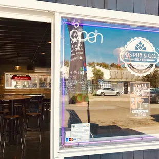 a view of the outside of a restaurant